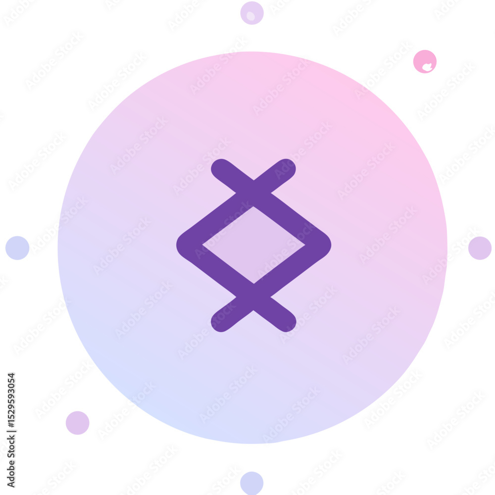 Poster simple elegant purple symbol with intersecting lines