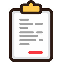 Fototapeta premium Simple Clipboard with Important Notes
