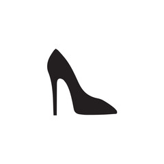 black high heel shoes vector illustration 