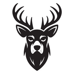 Deer Vector Illustration - VECTOR, Buck Deer Logo, Simple Buck Deer Vector, Deer Logo
