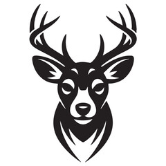 Deer Vector Illustration - VECTOR, Buck Deer Logo, Simple Buck Deer Vector, Deer Logo
