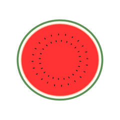 Fototapeta premium Vector illustration of watermelon. Clipart of a watermelon cut in half.