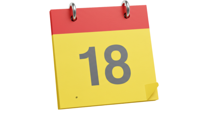 Isolated Yellow Calendar