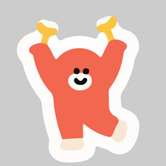 Obraz premium Joyful Winter Creature Illustration