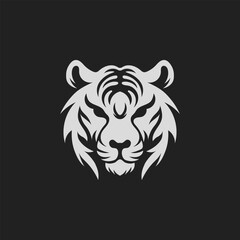 Majestic tiger head vector logo