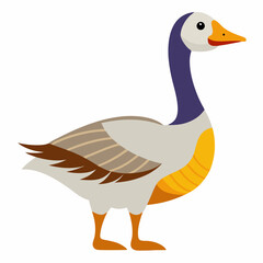 Vector illustration of a goose on a white background suitable for various design projects and creative