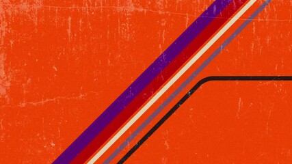 An animated 70s-style background design in a futuristic retro aesthetic, featuring colorful lines. Abstract motion graphics. - Powered by Adobe