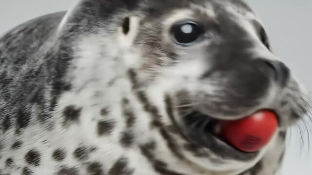 Seal Pup Plays with Ball.