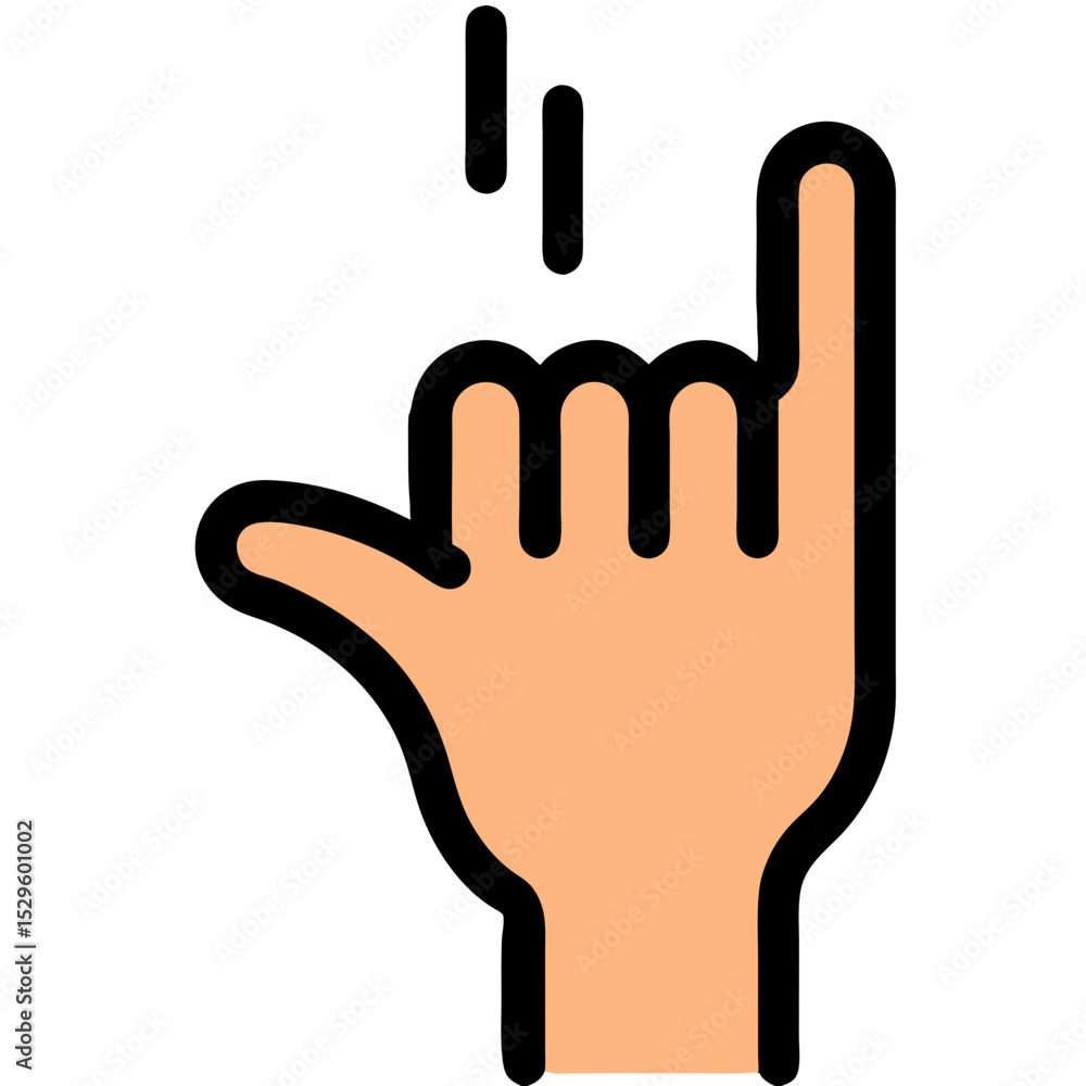 Poster upwardpointing hand gesture with falling lines a visual representation