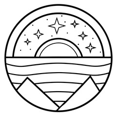 Starset Horizon line art vector
