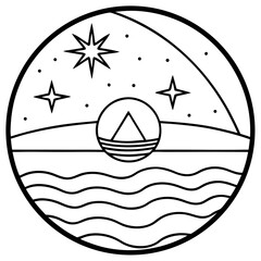 Starset Horizon line art vector