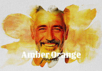 Amber Orange Paint Photo Effect