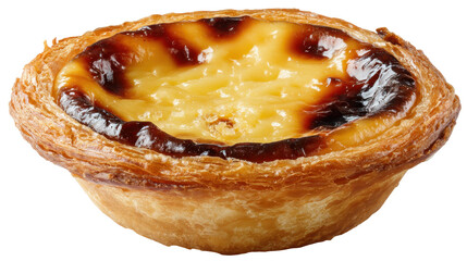 Delicious pastry with creamy custard filling and caramelized top. transparent background
