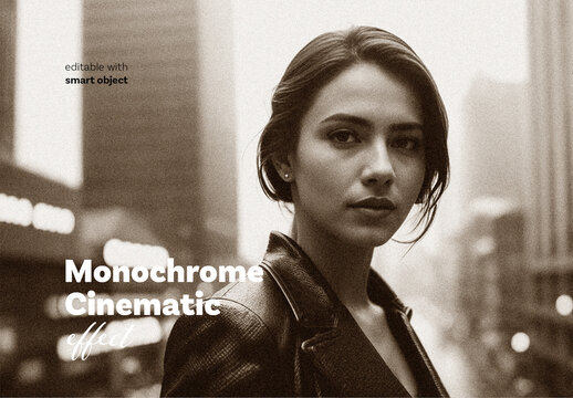 Monochrome Cinematic Photo Effect