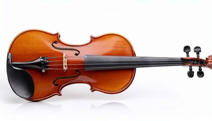 Fototapeta premium classical violin isolated on a white background