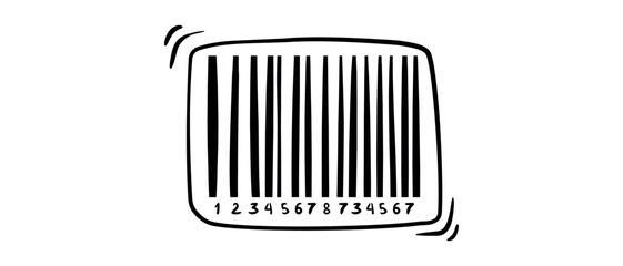 Barcode isolated on color background. Code stripes sticker. Barcode labels, customers qr code.