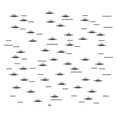 Abstract Scattered Crowns and Lines Pattern