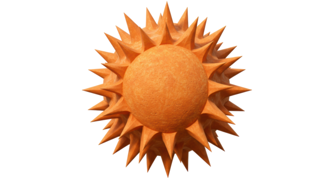 Isolated Orange Spiky Ball