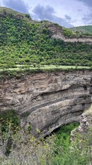 green grass and mountains