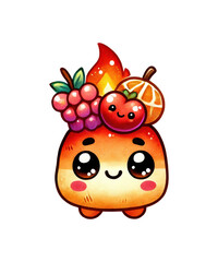 A funny, smiling red apple cartoon character illustration is a cute and healthy fruit vector
