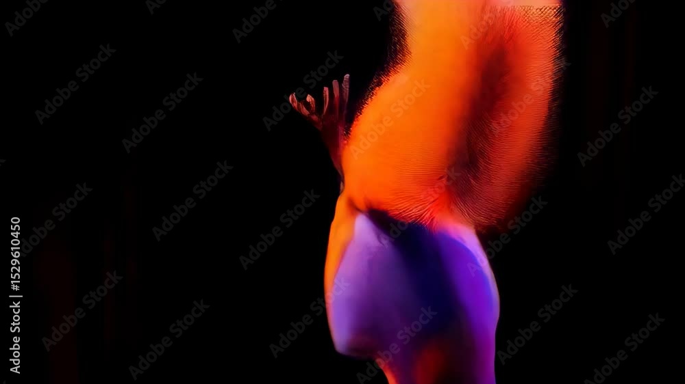 Aufkleber squirrel animation: dynamic movement and smooth transitions 3d
