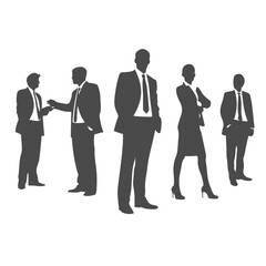 Business team silhouette in formal attire