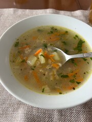 chicken soup with vegetables