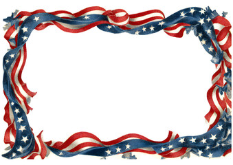 Bold American flag border element designed for patriotic celebrations and events.