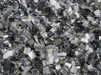 Recycling background. Zero waste. Textile recovery. Reusable of clothes. Second life. Recycling,...