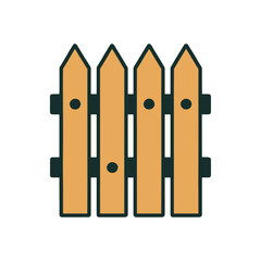 Fence icon. vector illustration	