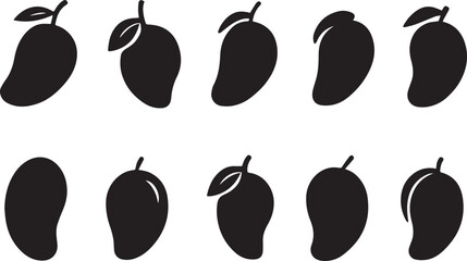 Mango Icon – Editable Flat Vector Fruit Illustration for Infographics