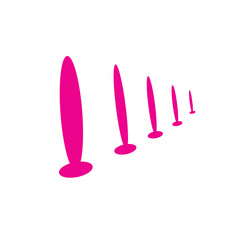 pink lipstick on white background