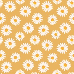Retro Yellow Floral Pattern