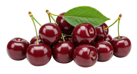 Isolated Pile of Cherries