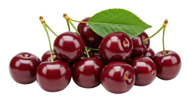 Isolated Pile of Cherries - Powered by Adobe