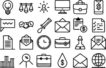 Cyber security line icons set. Black vector illustration. Editable stroke.