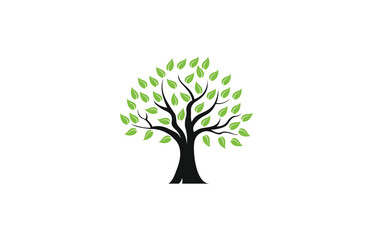 tree logo design inspiraition, tree abstract with tech style 