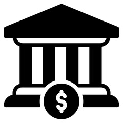 Banking outline mixed icon