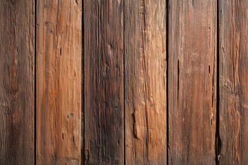 Naklejka premium Aged Wooden Plank Texture in Warm Earthy Brown with Subtle Side Lighting