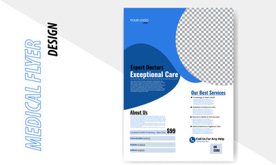 Professional Pharmacy Flyer Template for Medical and Healthcare Promotions, Clean and Minimalist Pharmacy Flyer Layout for Healthcare Campaigns,Customizable Pharmacy Flyer Design for Doctors, Clinics,