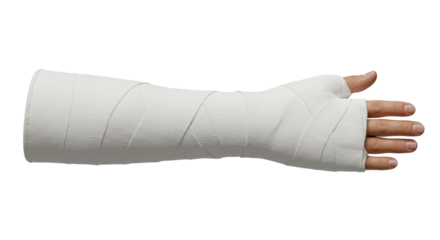 Isolated arm in a full arm cast