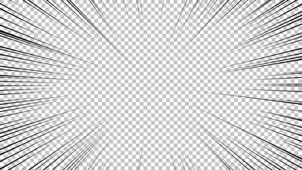 Black comic book transparent background