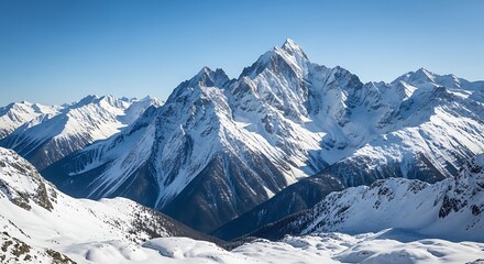 Obraz premium snow covered mountains in winter