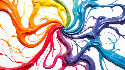 Fototapeta premium Vibrant Swirls of Colorful Paint Strokes for Creative Art Projects