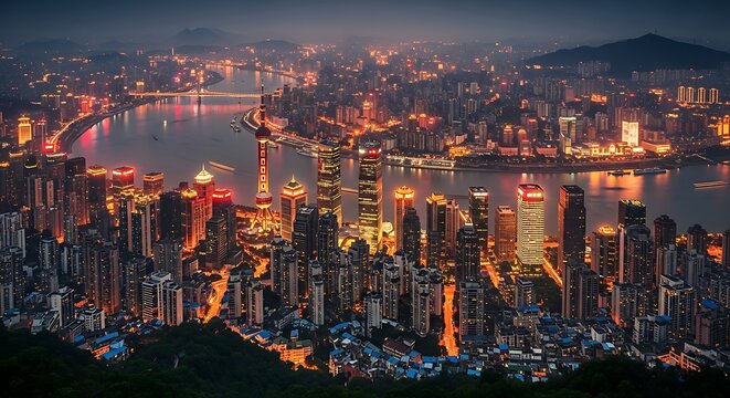 night city view landscape