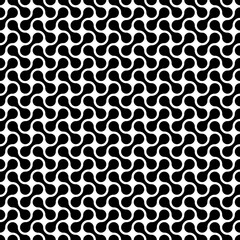 Seamless metaballs pattern, black metaball shapes