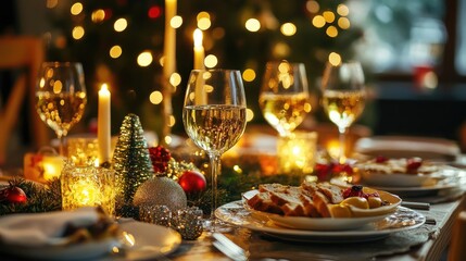 Christmas Day 25 December, happy christmas dinner, A Romantic Christmas Eve Dinner