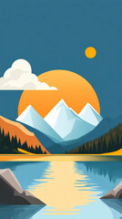 Majestic Mountain Views – Natural & Illustrated Landscapes 