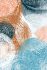 Art therapy inspired texture. Relaxing art therapy pattern with soft concentric shapes.