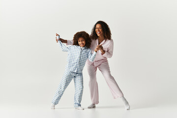 Celebrate national pyjama day with stylish african american family